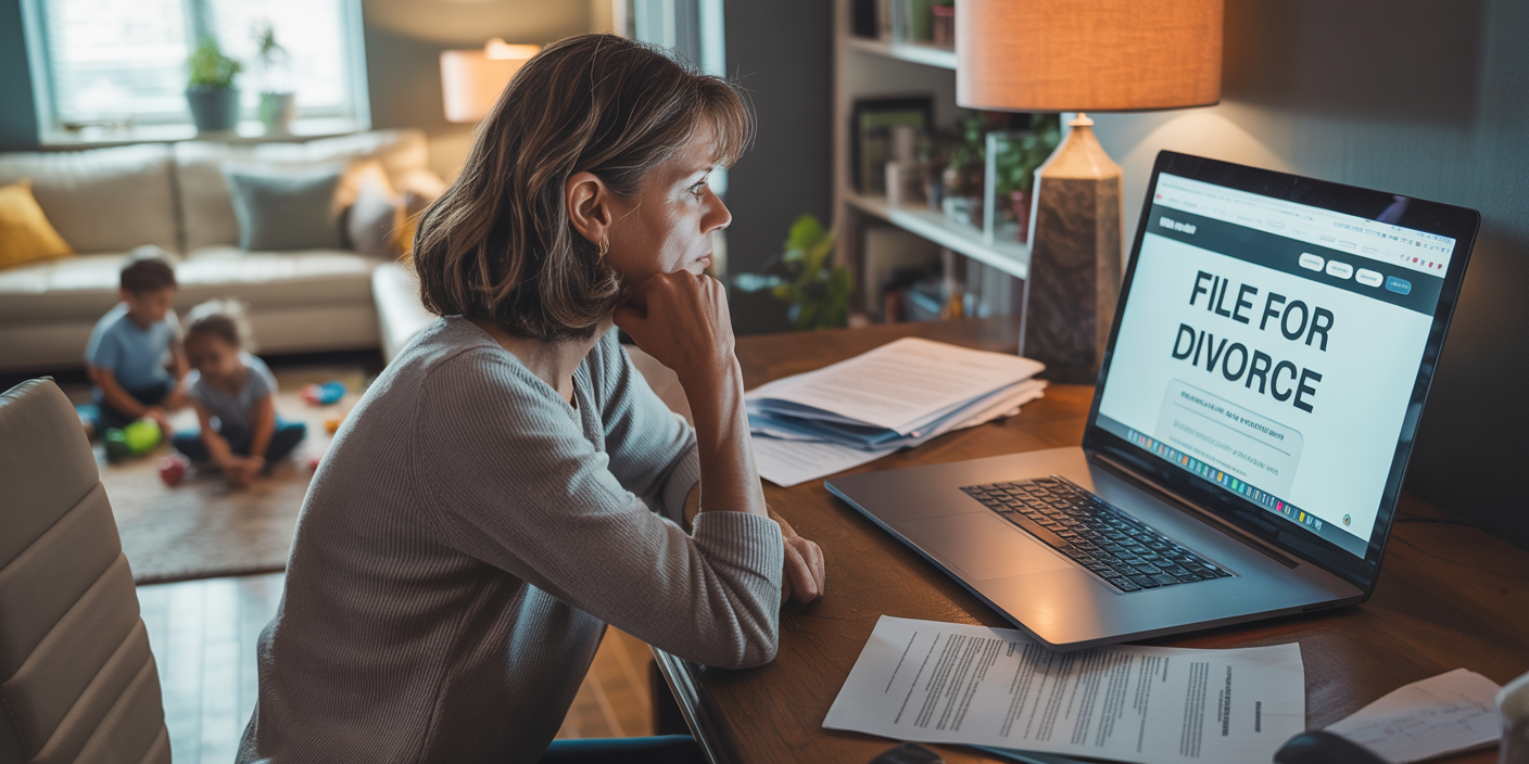 How to file for divorce in UK. Female sitting