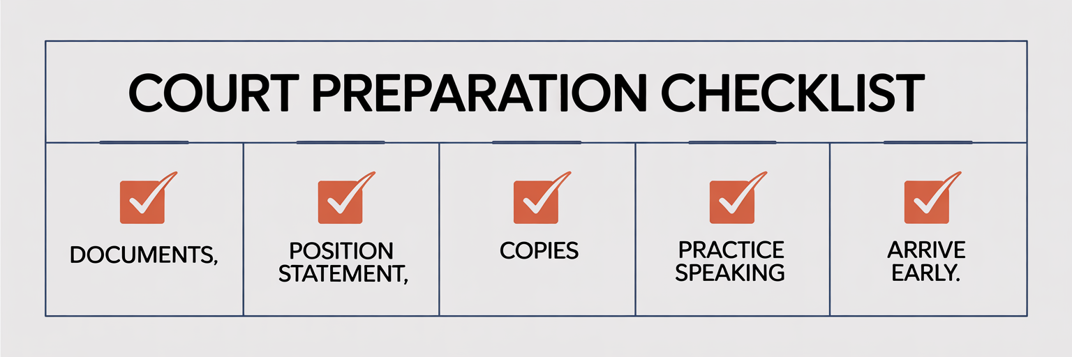 Court prep checklist