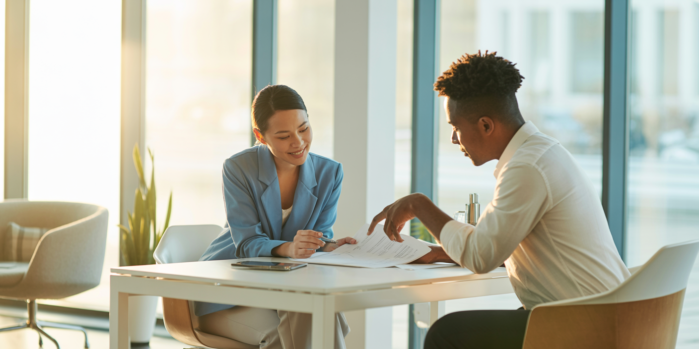 Low-cost family law service - consultation in bright modern office
